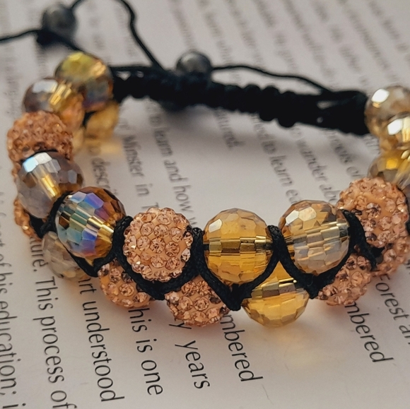 2/$30 Double Chballa Rose Gold Crystal Bracelet - Picture 2 of 10